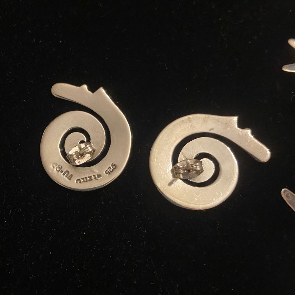 Vintage 925 Mexico Silver Necklace & Earring Set - Picture 8 of 9